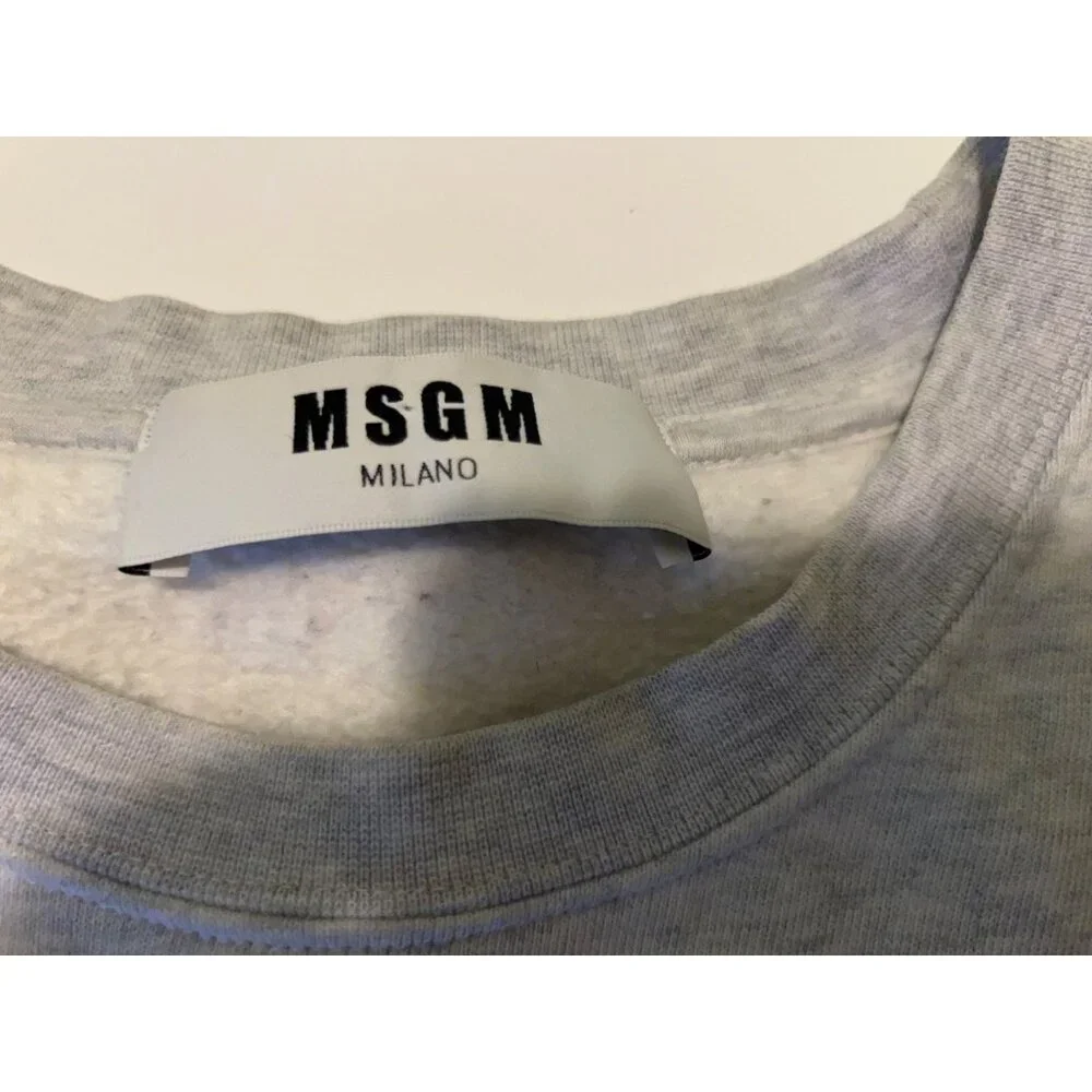 MSGM Milano Logo Sweatshirt Unisex Size M Pullover Crewneck Preppy Urban Hip Hop - Picture 6 of 8
